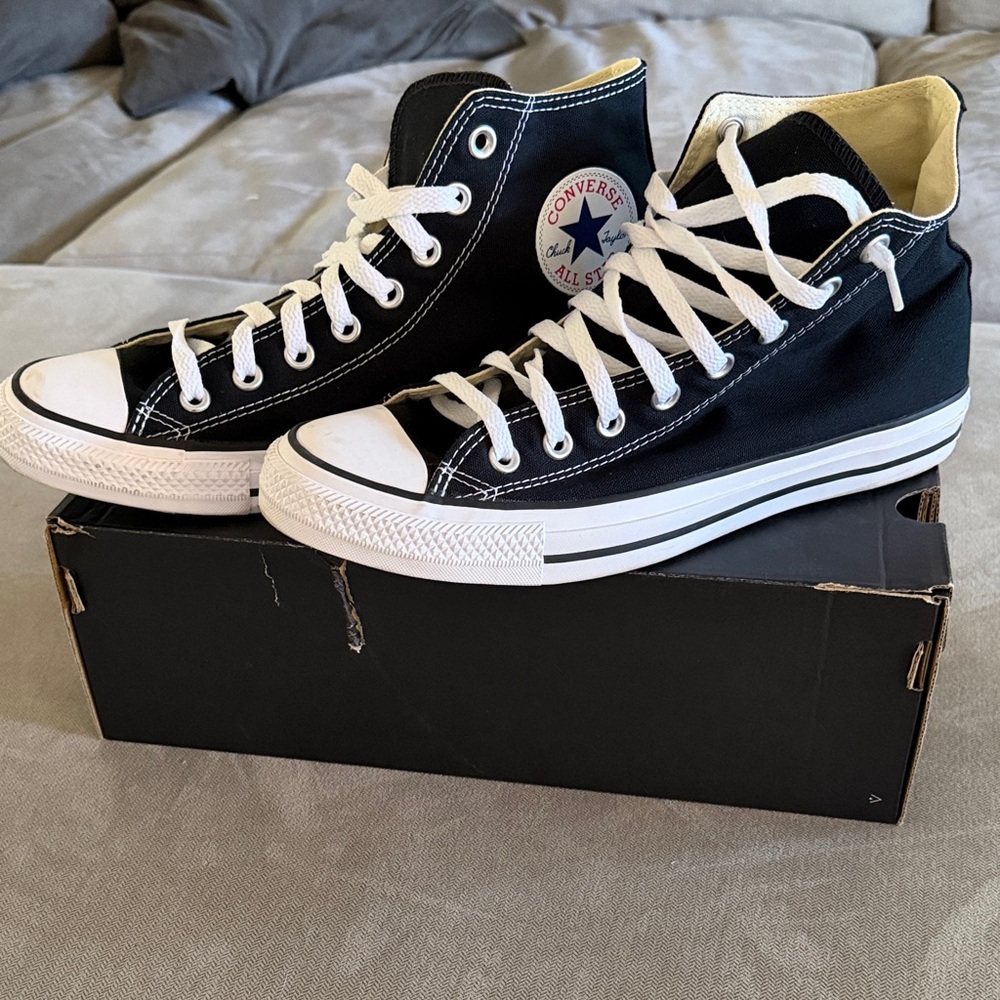 Converse Black and White High Top Sneakers